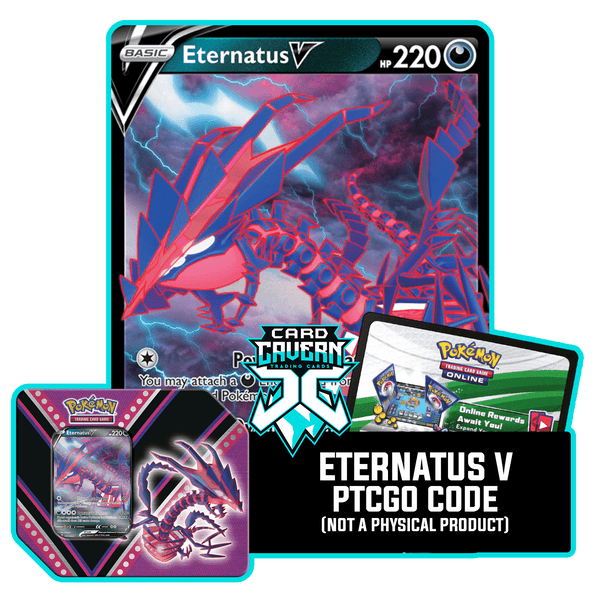V Power Tin: Eternatus V SWSH064 - PTCGO Code - Card Cavern