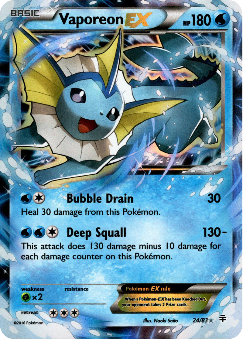 Vaporeon EX - 24/83 - Generations