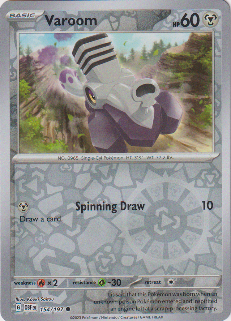 Varoom - 154/197 - Obsidian Flames - Reverse Holo - Card Cavern
