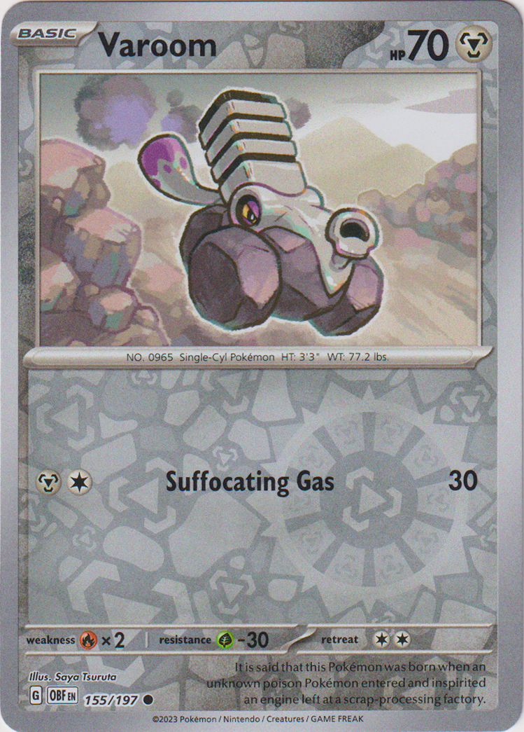 Varoom - 155/197 - Obsidian Flames - Reverse Holo - Card Cavern