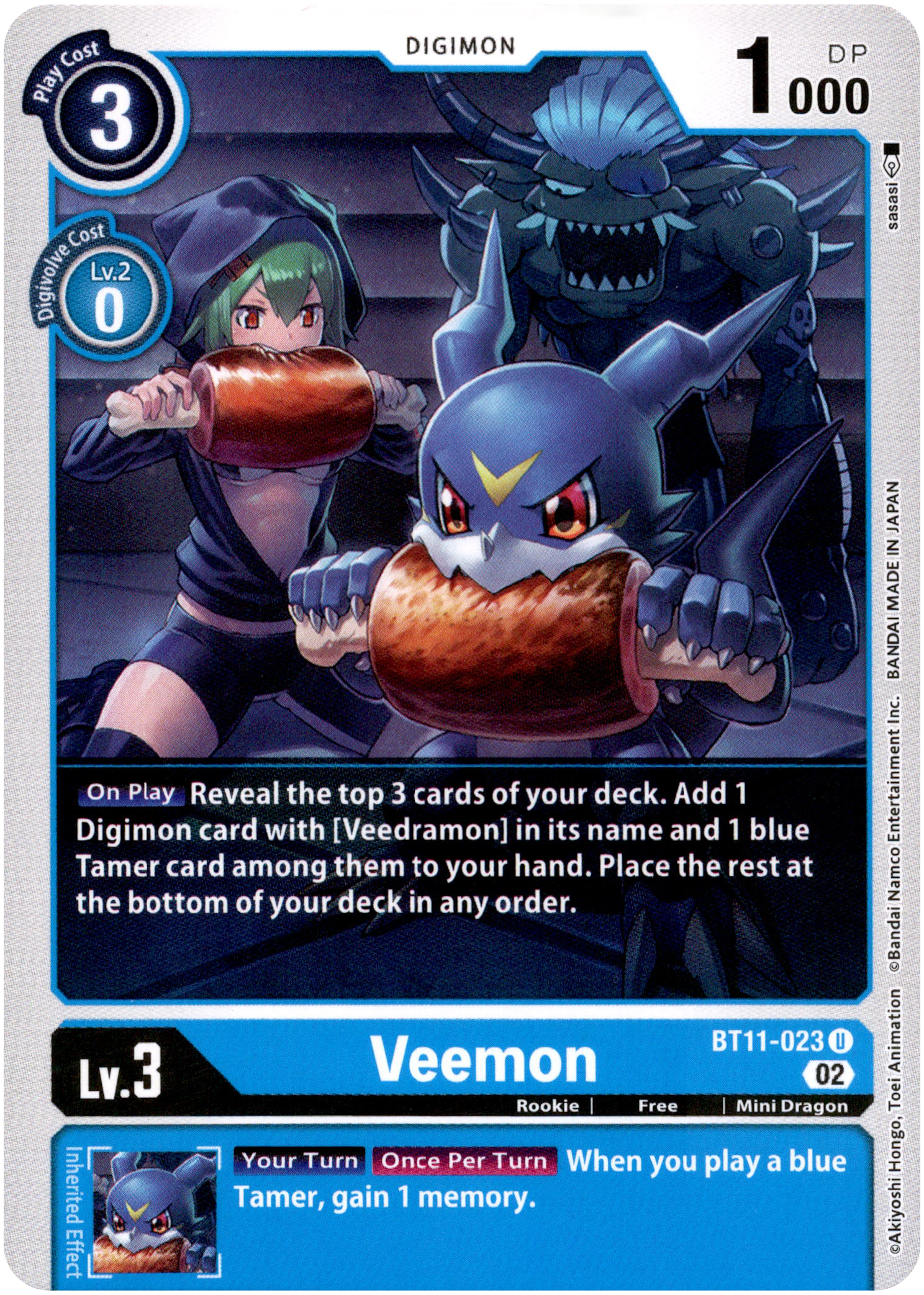 Veemon - BT11-023 U - Dimensional Phase - Card Cavern