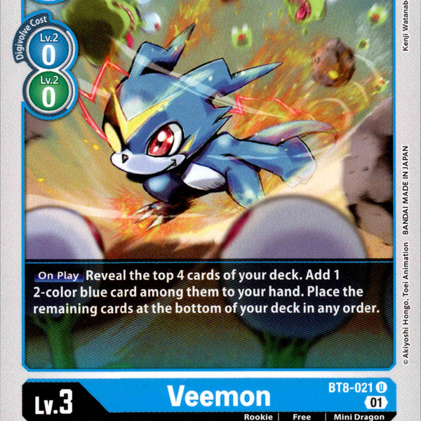 digimon card game veemon deck Veemon - BT8-021 U