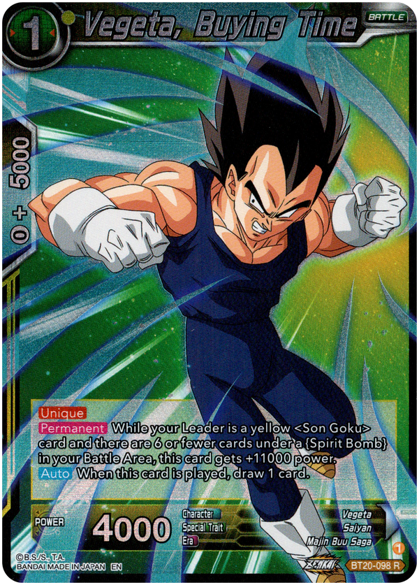 Vegeta, Buying Time - BT20-098 R - Power Absorbed - Foil - Card Cavern
