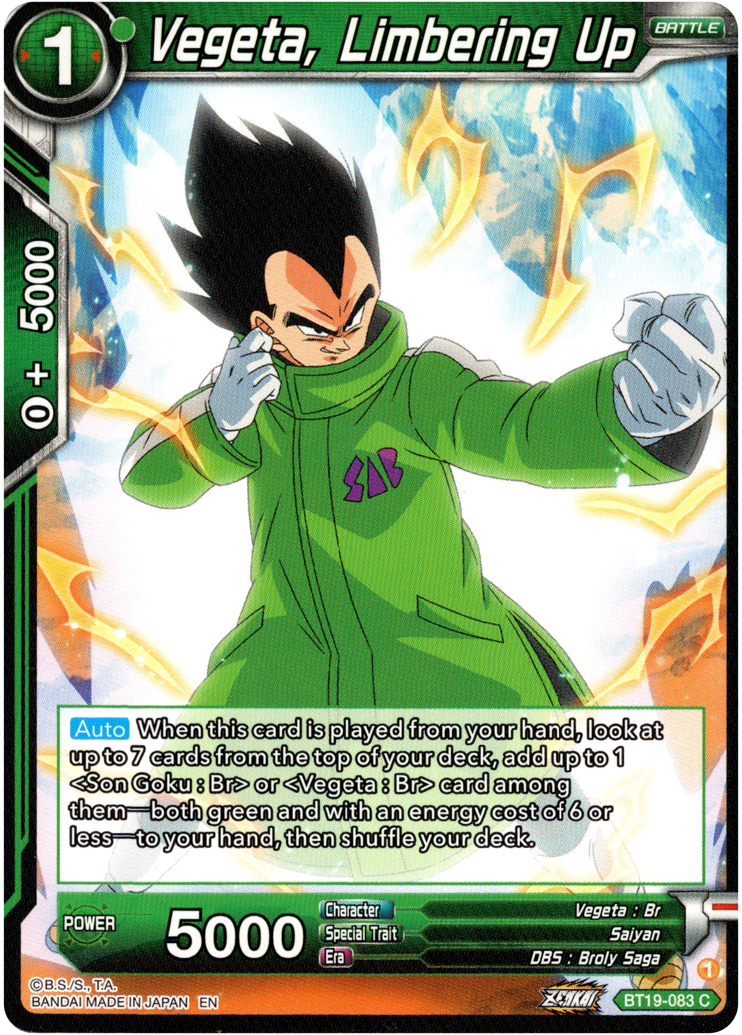 Vegeta, Limbering Up - BT19-083 - Fighter's Ambition - Card Cavern