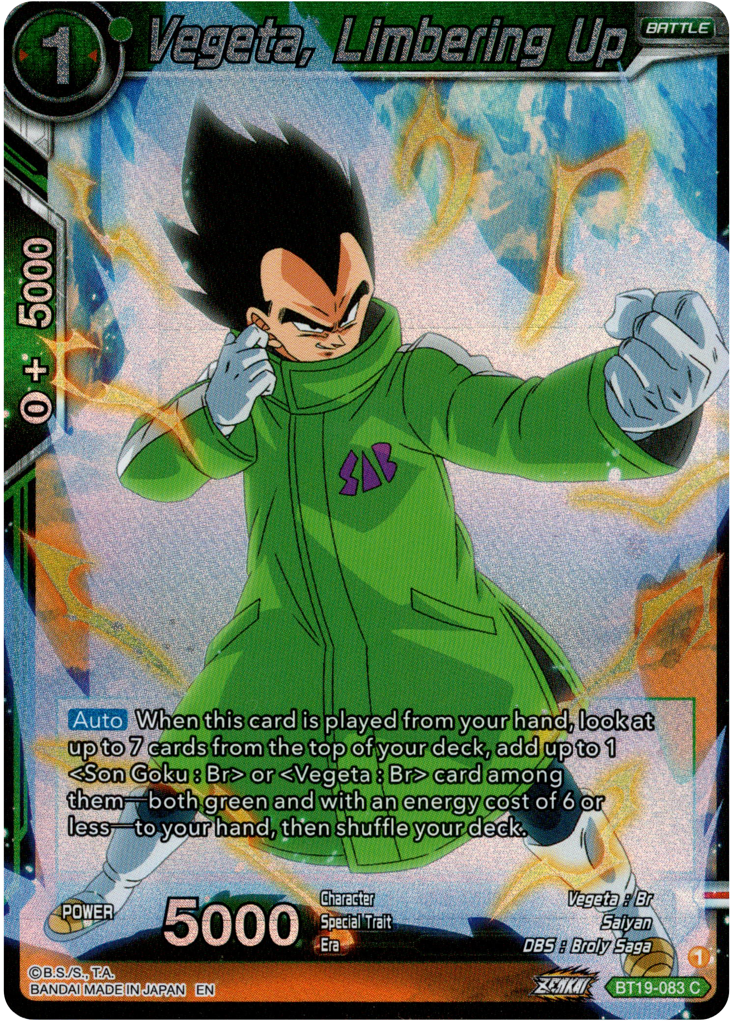 Vegeta, Limbering Up - BT19-083 - Fighter's Ambition - Foil - Card Cavern