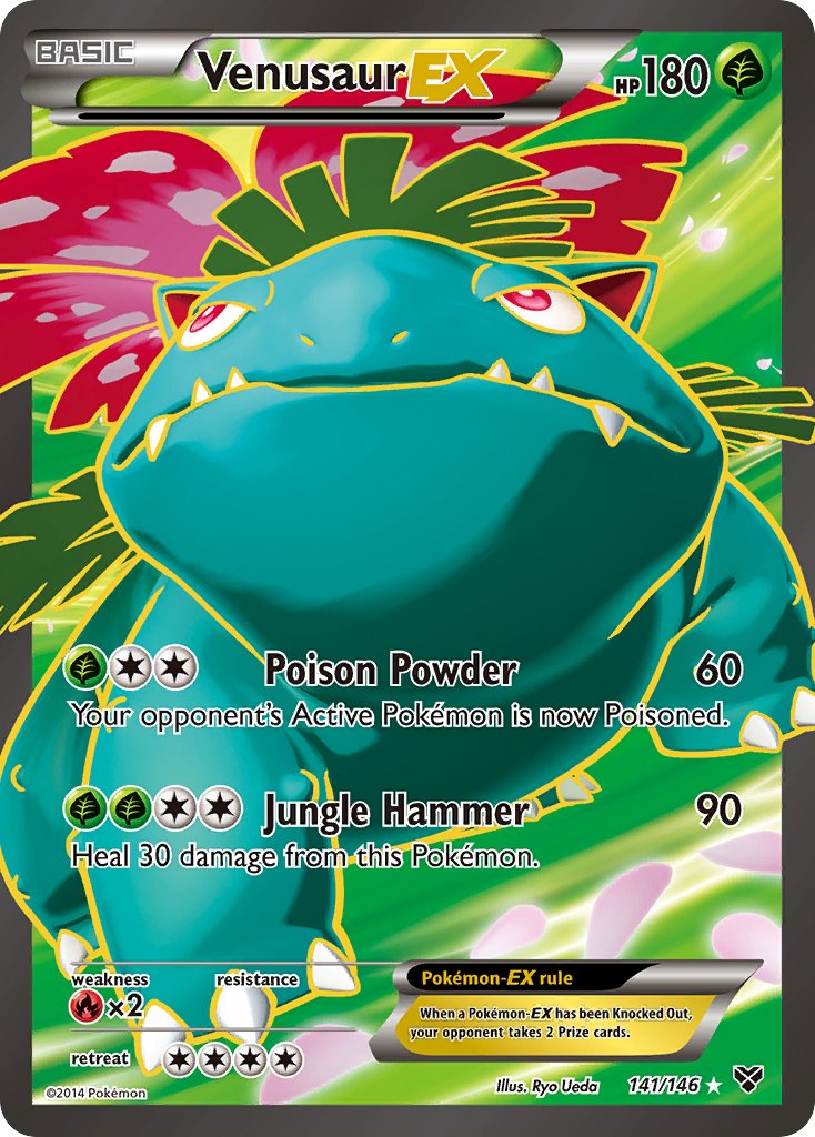Venusaur EX Full Art - 141/146 - XY Base - Holo - Card Cavern