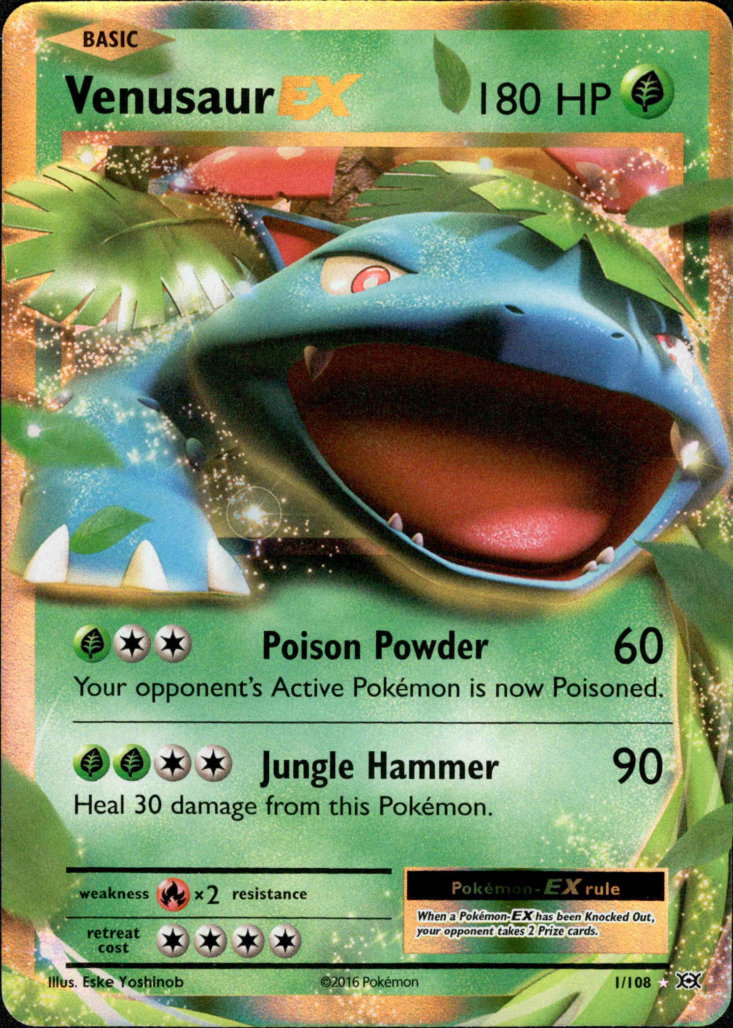 Venusaur EX - 1/108 - Evolutions - Holo - Card Cavern