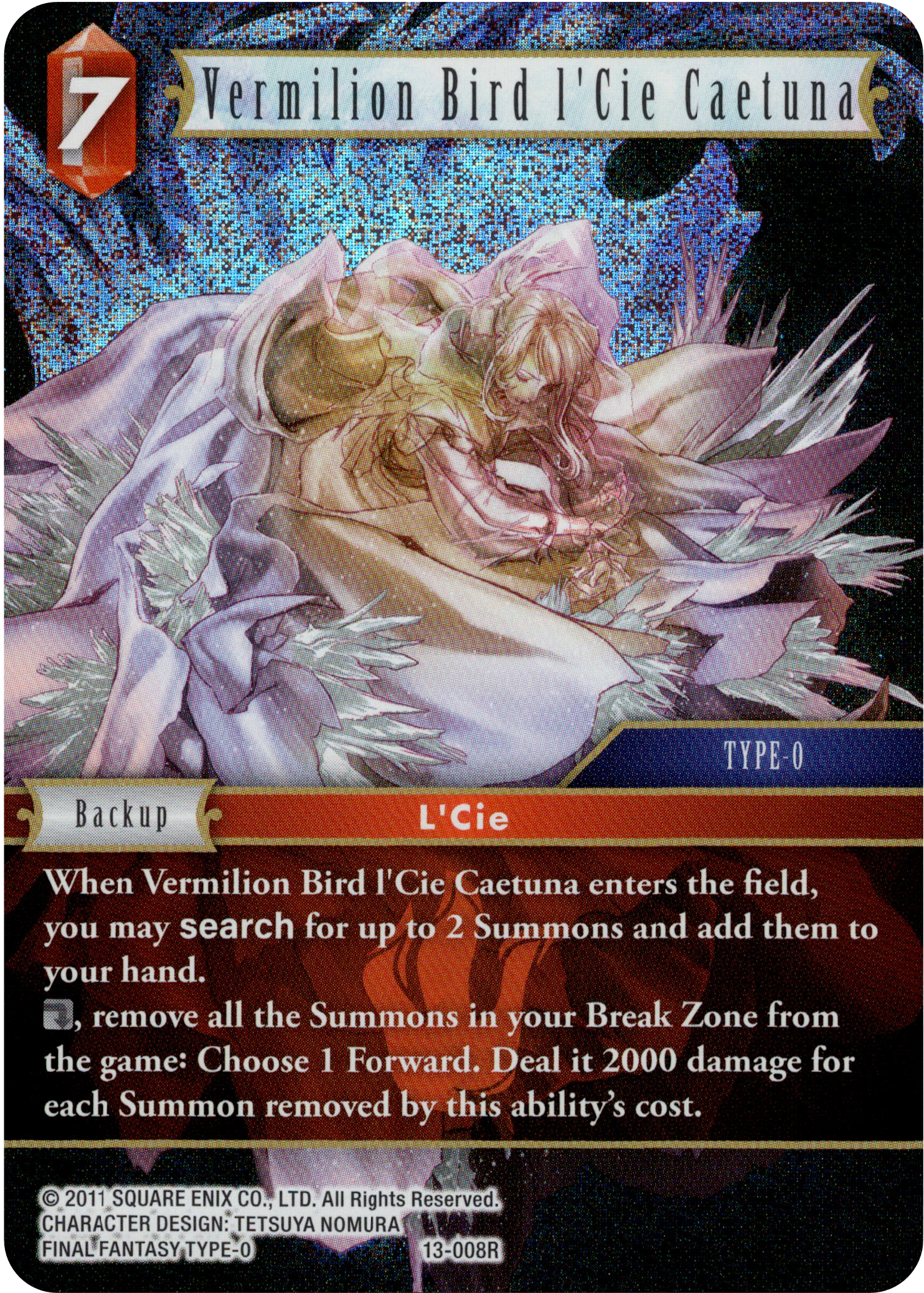 Vermilion Bird l'Cie Caetuna - 13-008R - Opus XIII - Foil - Card Cavern