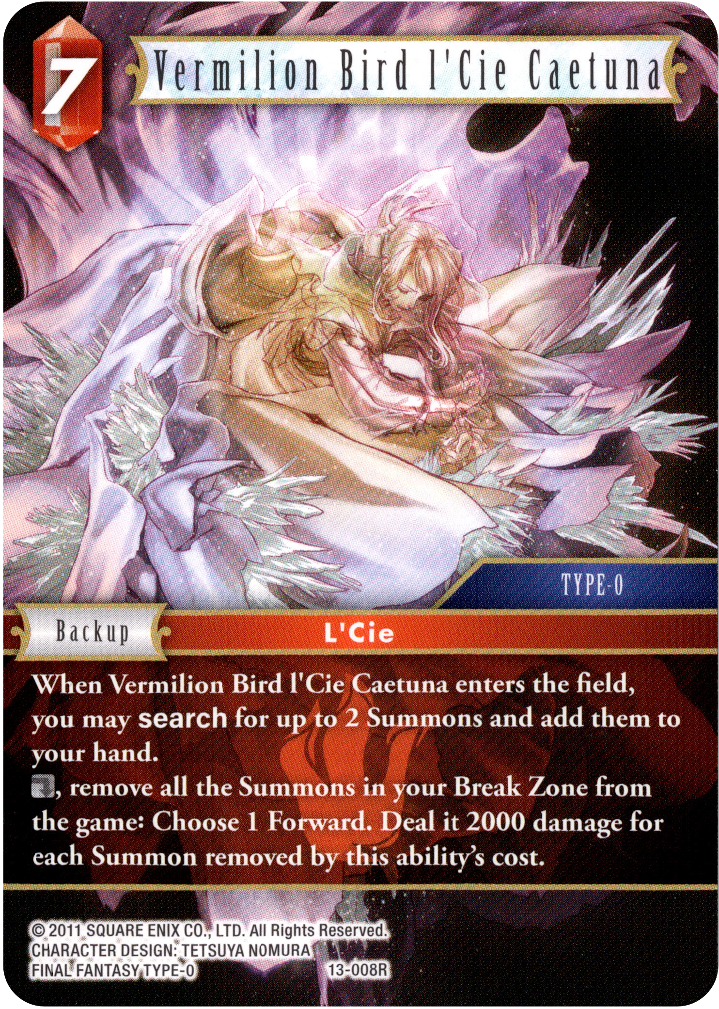 Vermilion Bird l'Cie Caetuna - 13-008R - Opus XIII - Card Cavern