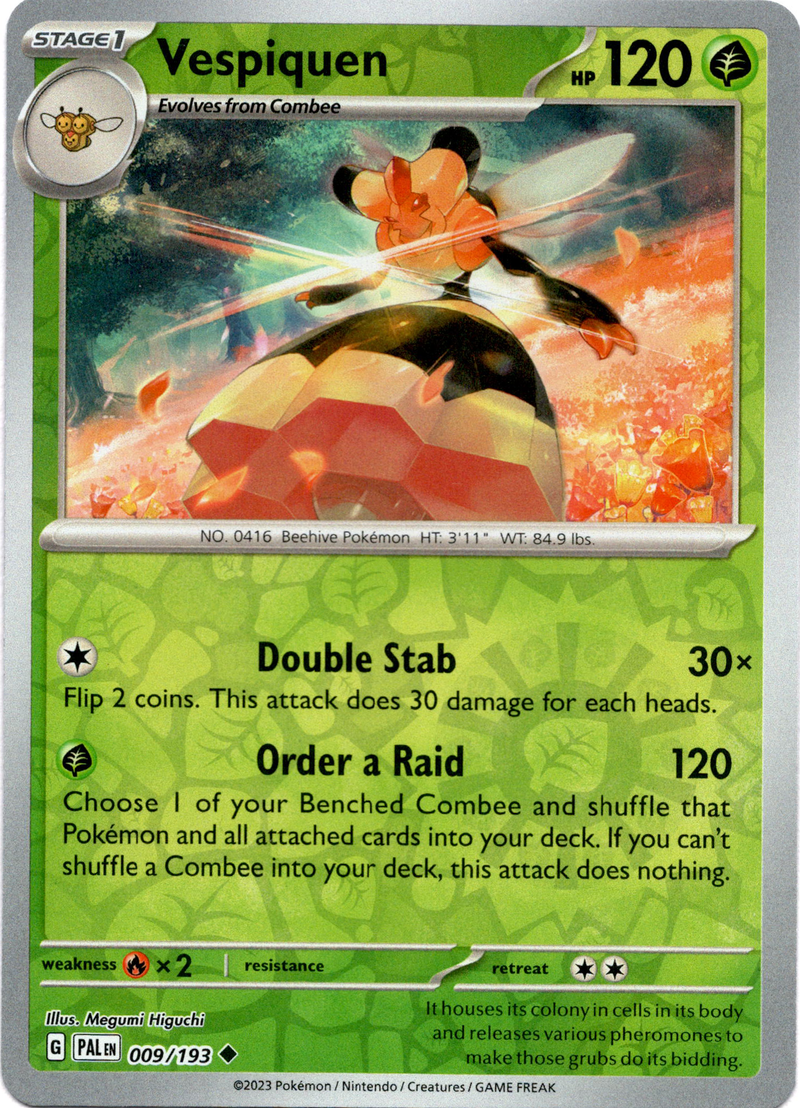 shiny vespiquen pokemon card Pokemon Trading Card Game Paldea Evolved Uncommon Vespiquen #9
