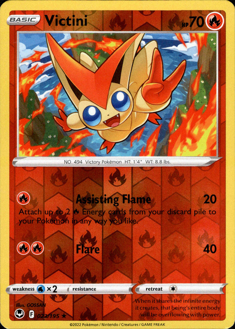 Victini - 023/195 - Silver Tempest - Reverse Holo Card Cavern Trading Cards, LLC Victini - 023/195 - Silver Tempest - Reverse Holo Card Cavern Trading Cards, LLC