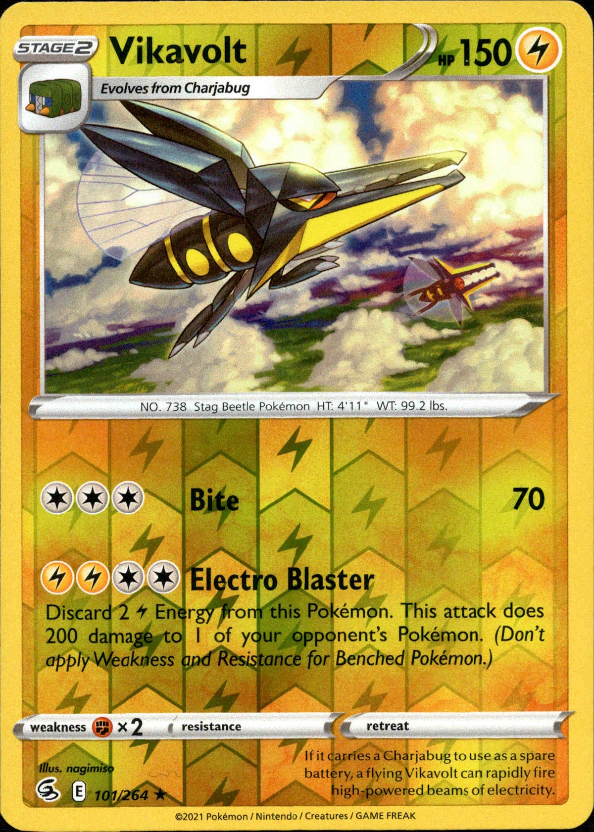 Vikavolt - 101/264 - Fusion Strike - Reverse Holo - Card Cavern