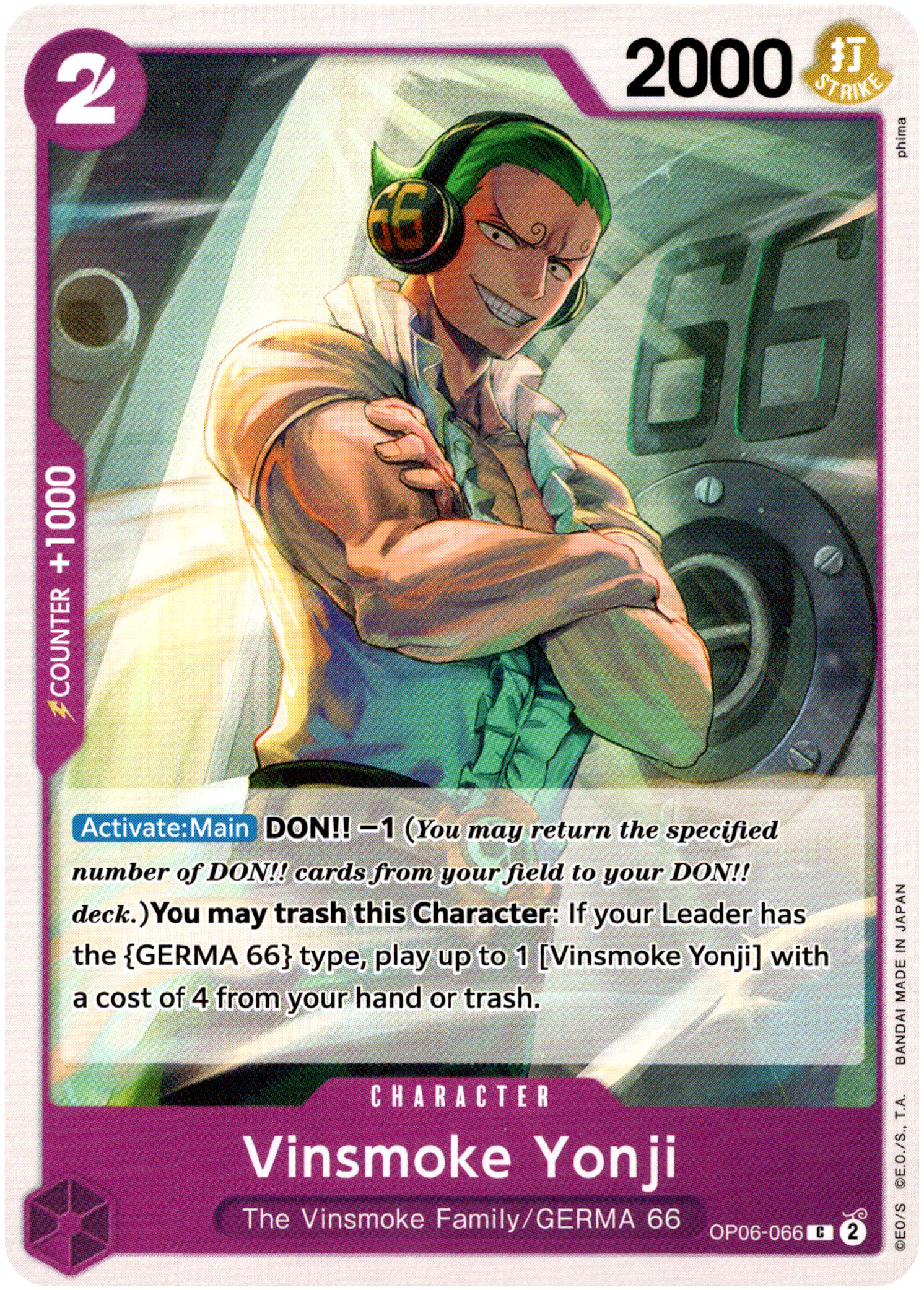 Vinsmoke Yonji (066) - OP06-066C - Wings of the Captain - Card Cavern