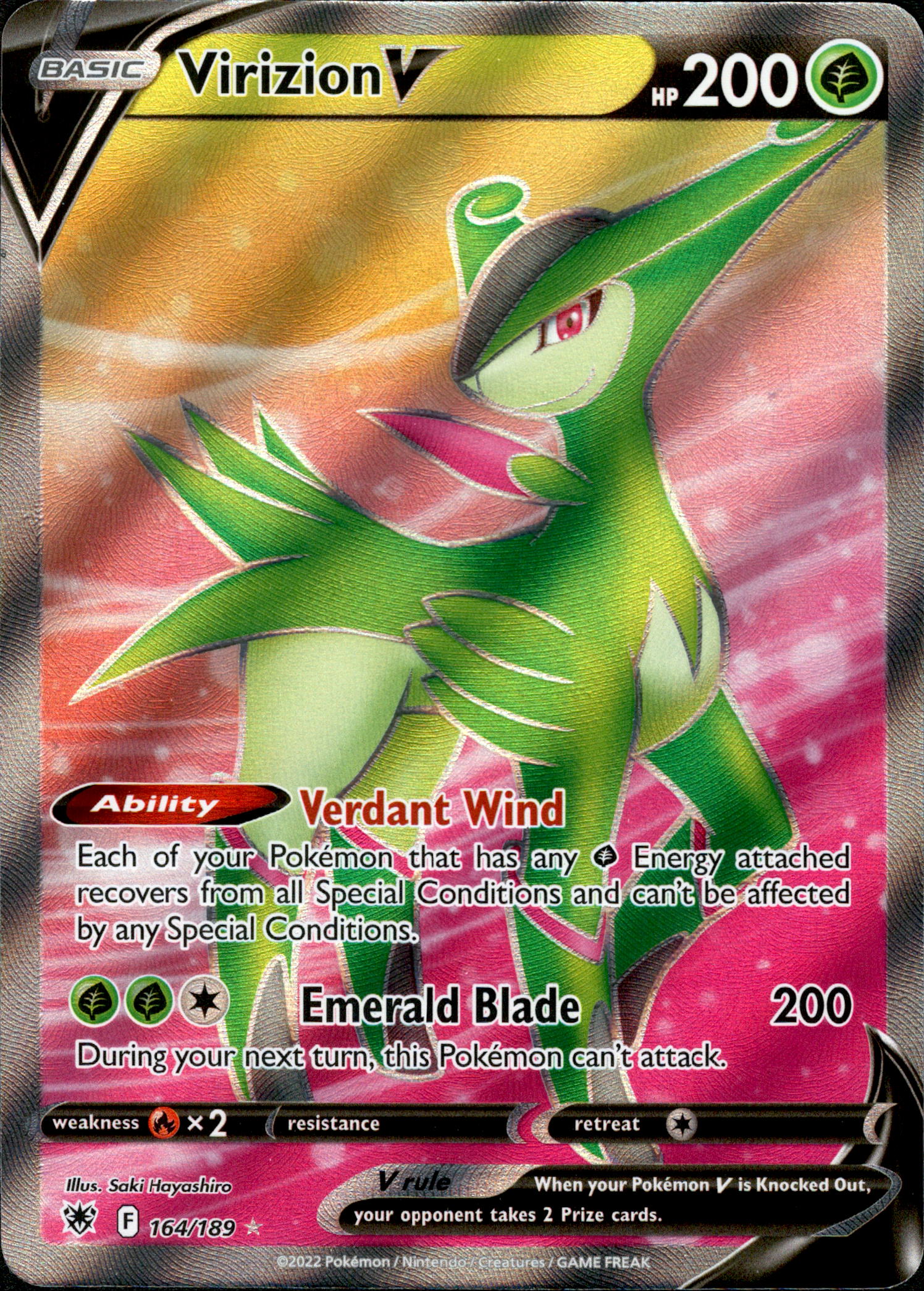 Virizion V Full Art - 164/189 - Astral Radiance - Holo - Card Cavern