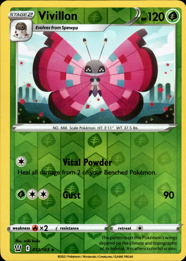 Vivillon - 013/163 - Battle Styles - Reverse Holo - Card Cavern