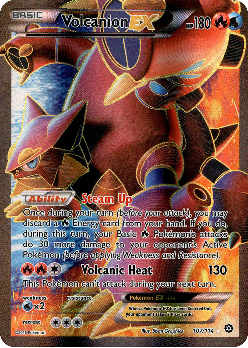 Volcanion EX Full Art - 107/114 - Steam Siege - Holo Card Cavern Trading Cards, LLC Volcanion EX Full Art - 107/114 - Steam Siege - Holo Card Cavern Trading Cards, LLC