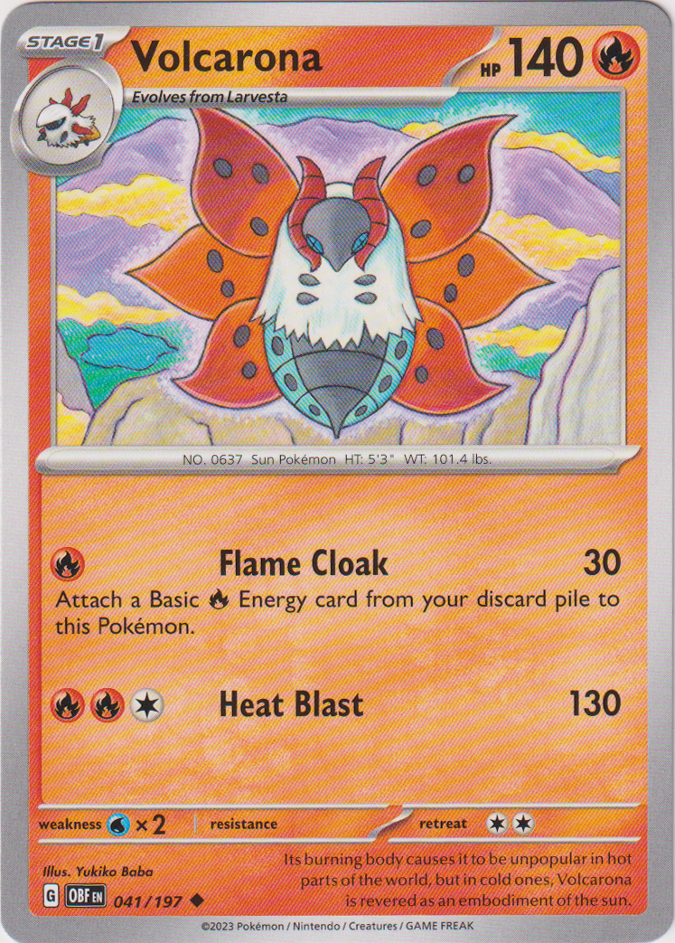 Volcarona - 041/197 - Obsidian Flames - Card Cavern