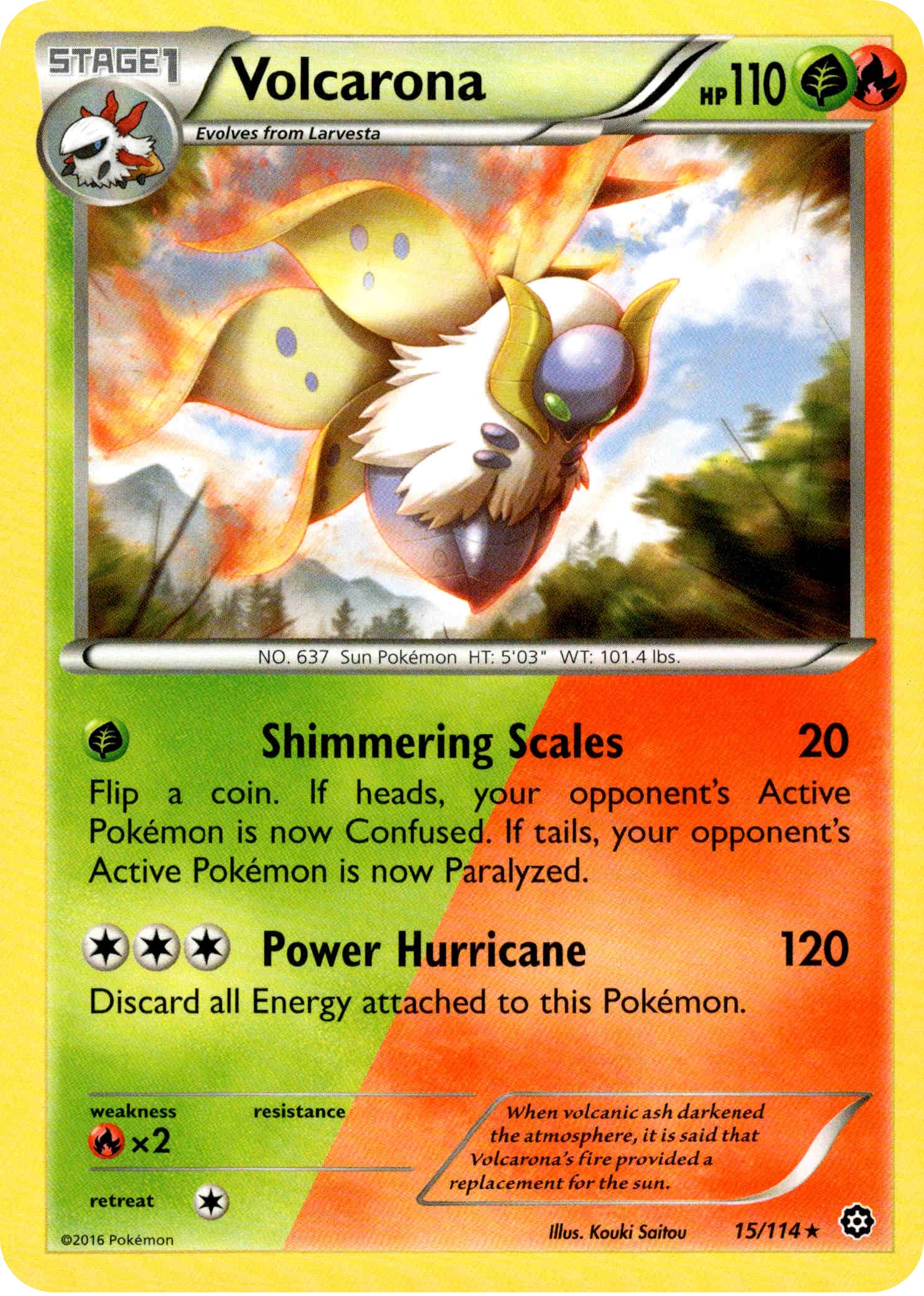 Volcarona - 15/114 - Steam Siege - Card Cavern