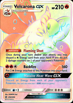 Volcarona GX Hyper Rare - 252/236 - Cosmic Eclipse - Holo - Card Cavern