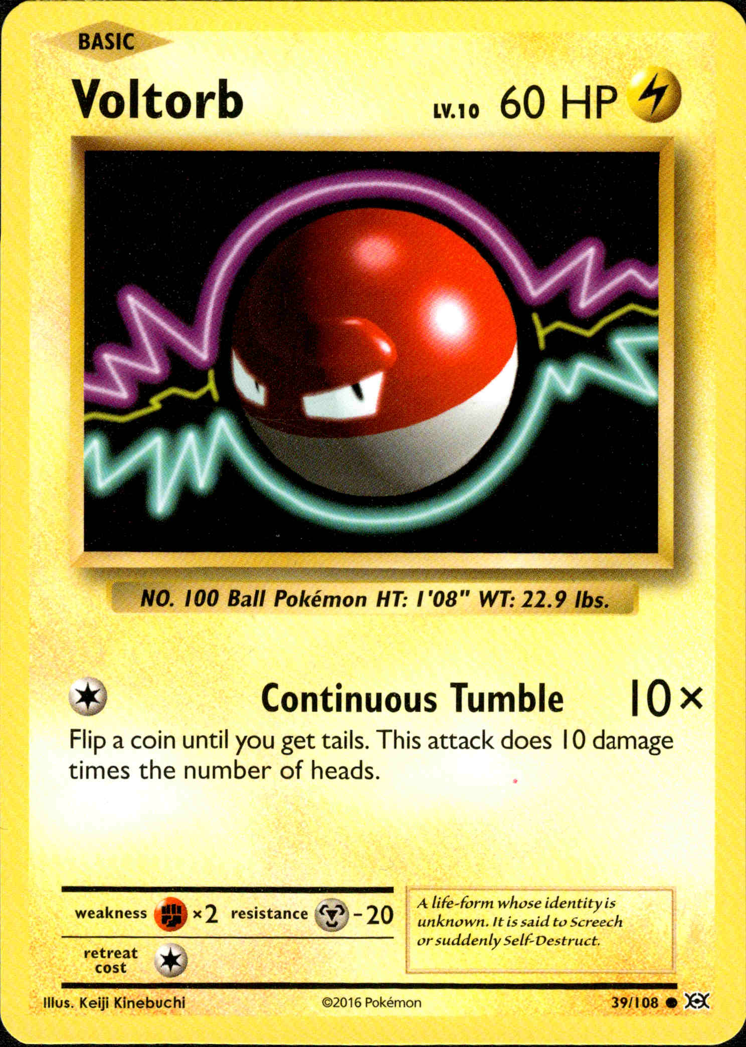 Voltorb - 39/108 - Evolutions - Card Cavern