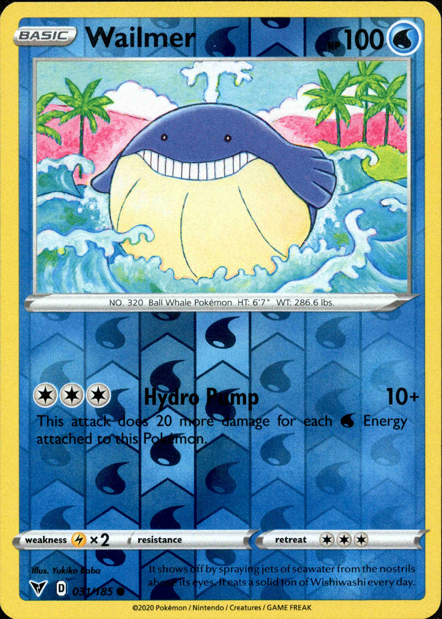 Wailmer - 031/185 - Vivid Voltage - Reverse Holo - Card Cavern