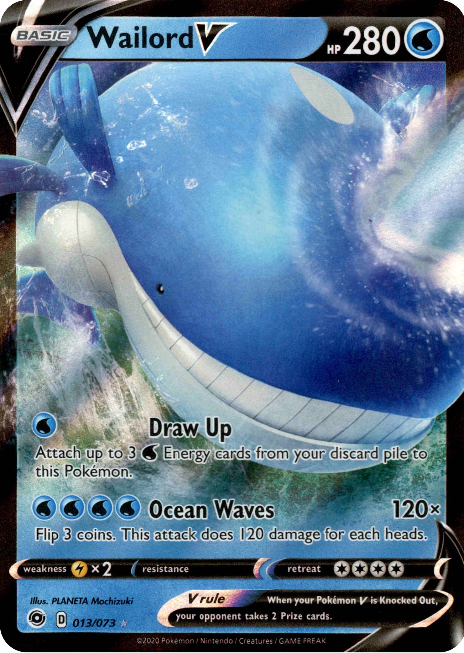 Wailord V - 13/73 - Champion's Path - Holo - Card Cavern