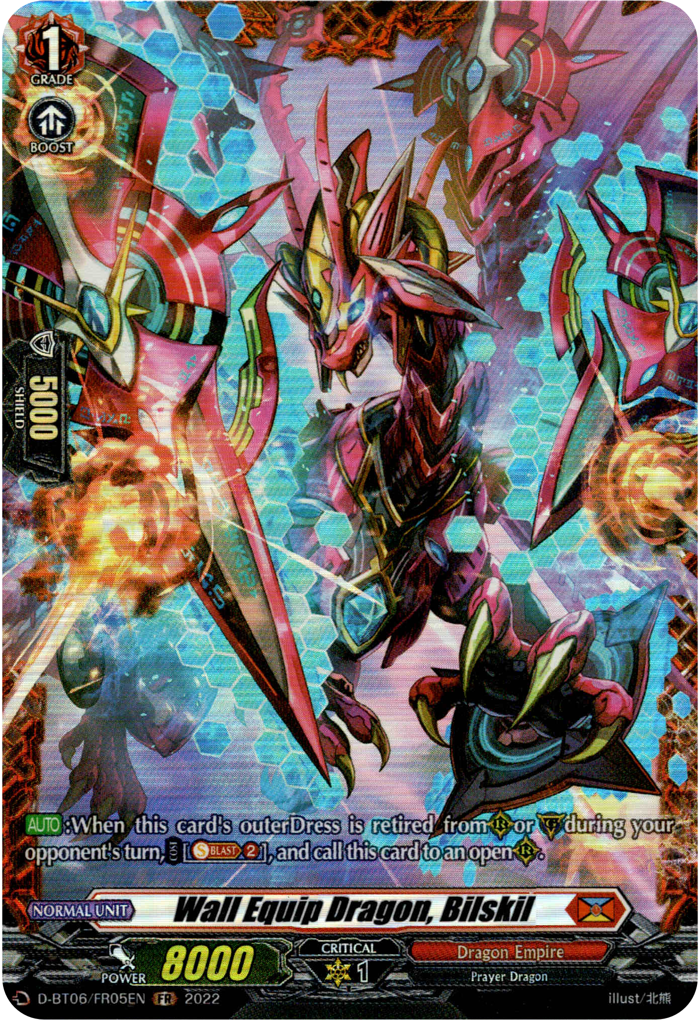 Wall Equip Dragon, Bilskil - D-BT06/FR05EN - Blazing Dragon Reborn - Card Cavern