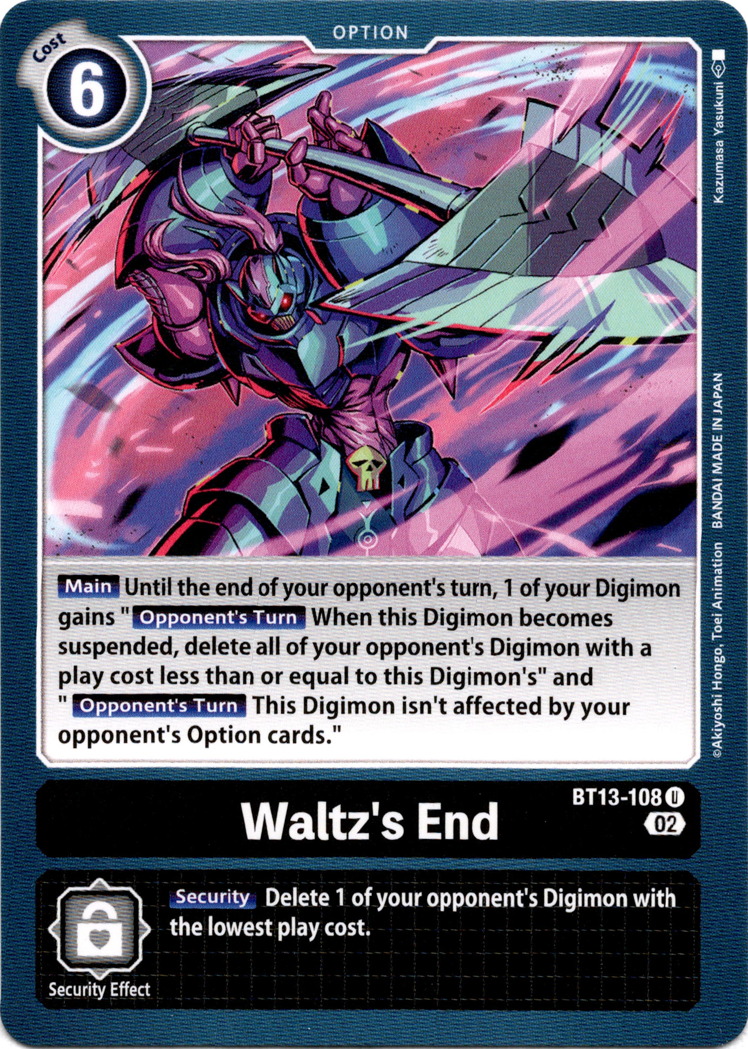 Waltz's End - BT13-108 U - Versus Royal Knight - Card Cavern