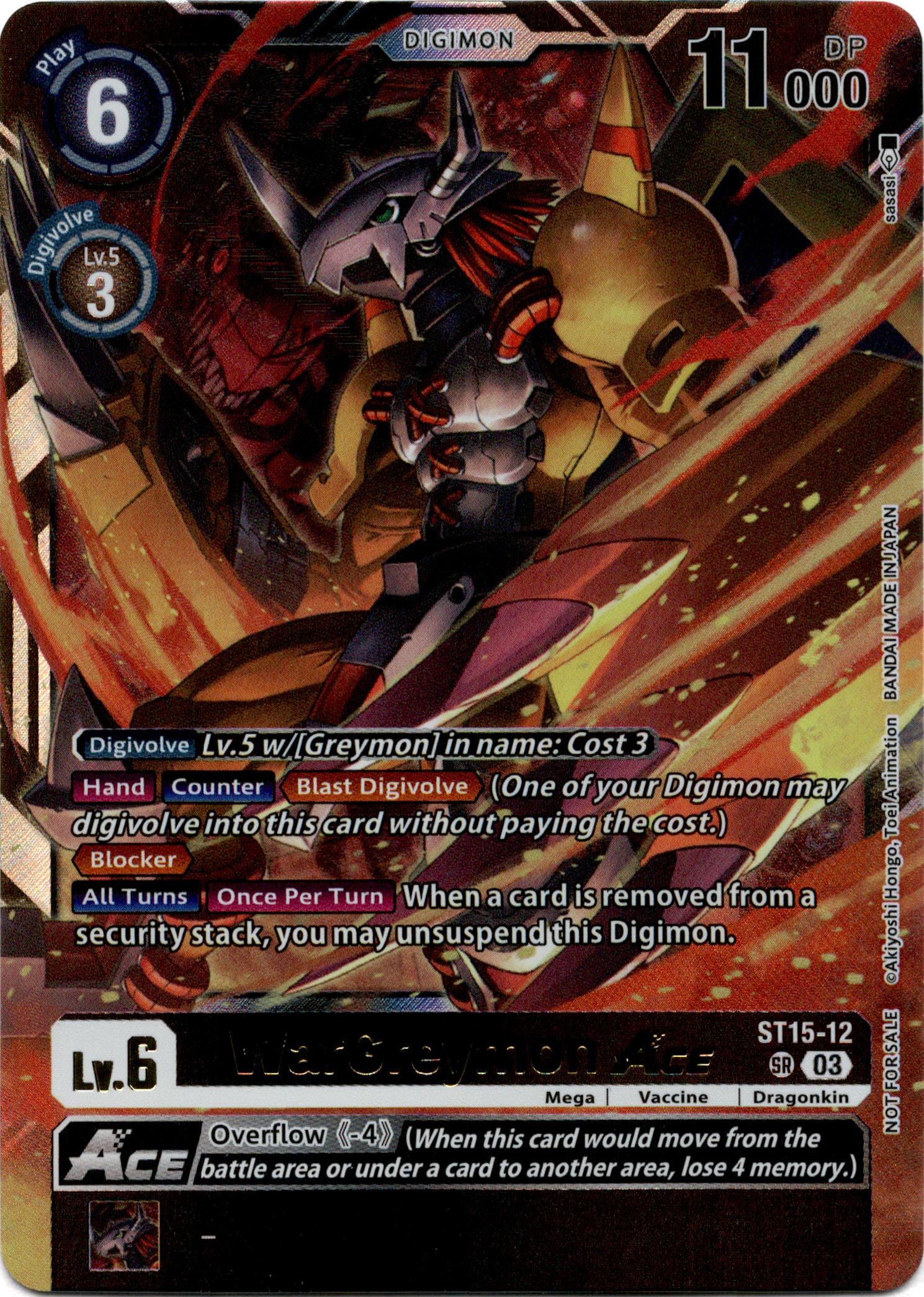 WarGreymon Ace Box Topper - ST15-12 - Versus Royal Knight - Foil - Card Cavern