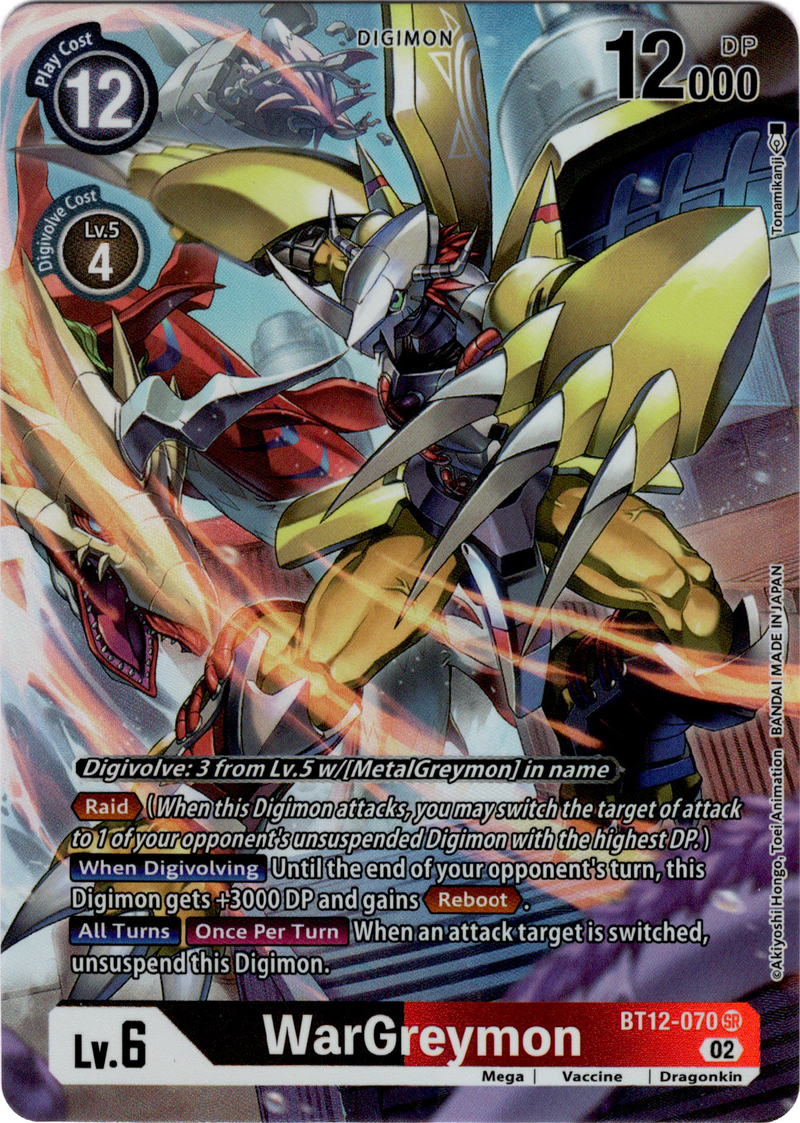 WarGreymon Alternate Art - BT12-070 SR - Across Time