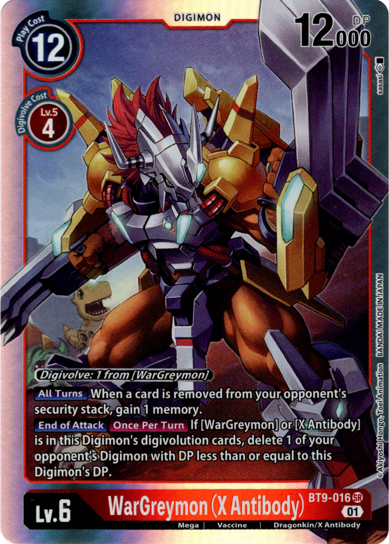 Digimon X-Record Super Rare WarGreymon (X Antibody) BT9-016