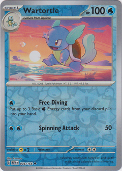 Wartortle - 008/165 - Scarlet & Violet 151 - Reverse Holo - Card Cavern