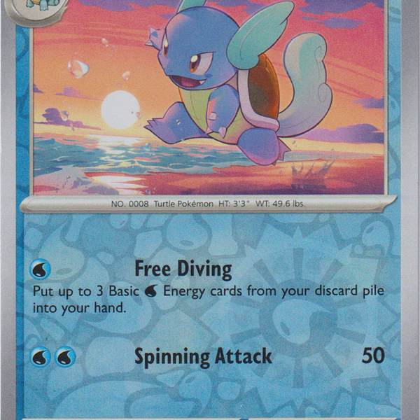 Wartortle - 008/165 - Scarlet & Violet 151 - Reverse Holo Card Cavern Trading Cards, LLC Wartortle - 008/165 - Scarlet & Violet 151 - Reverse Holo Card Cavern Trading Cards, LLC
