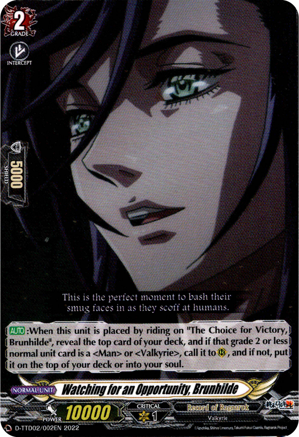 Watching for an Opportunity, Brunhilde - D-TTD02/002EN - Record of Ragnarok - Card Cavern