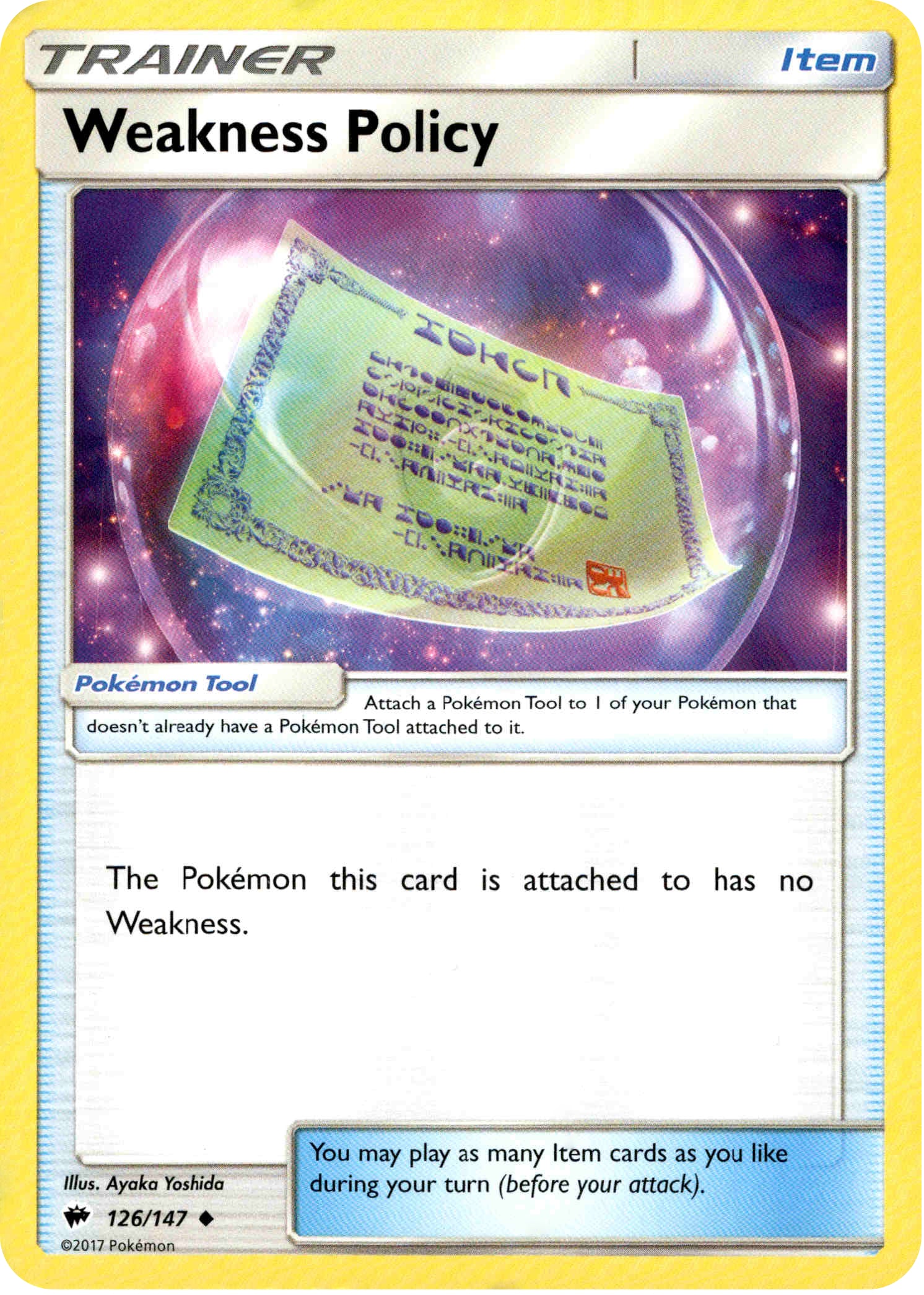 Weakness Policy - 126/147 - Burning Shadows - Card Cavern