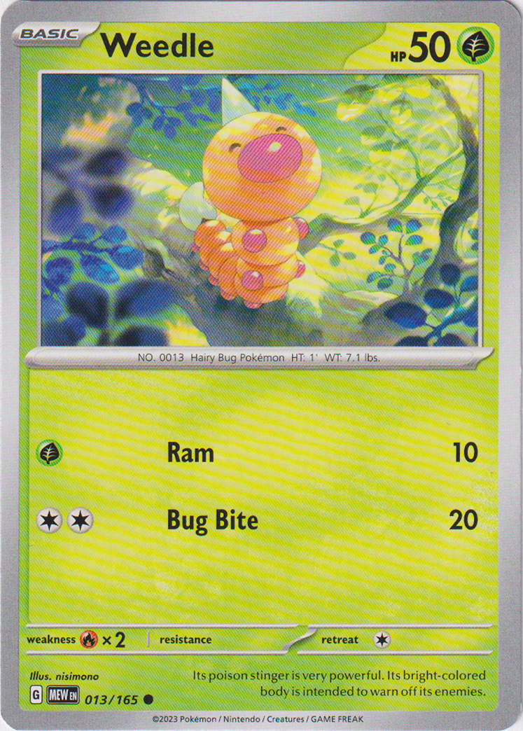 Weedle - 013/165 - Scarlet & Violet 151 - Card Cavern
