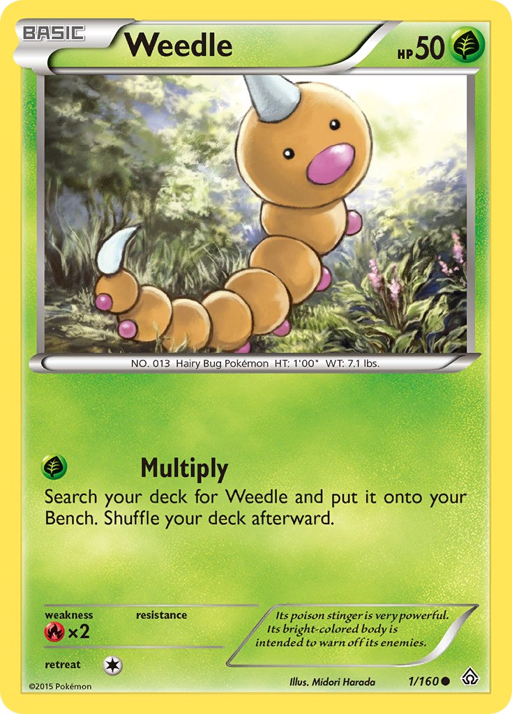 Weedle - 1/160 - Primal Clash - Card Cavern