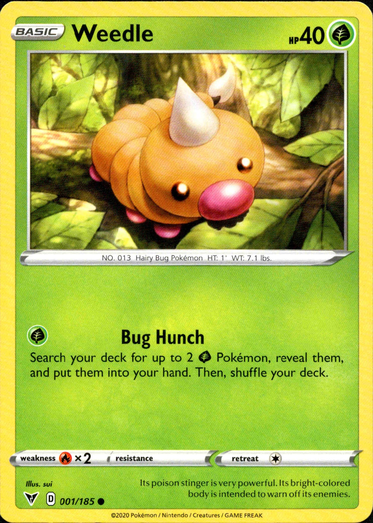 Weedle - 001/185 - Vivid Voltage - Card Cavern