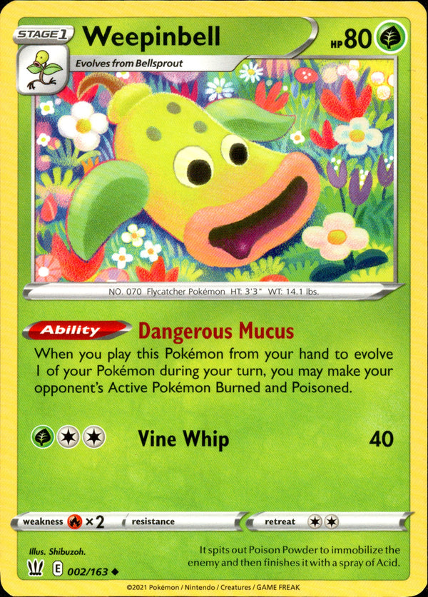 Weepinbell - 002/163 - Battle Styles - Card Cavern