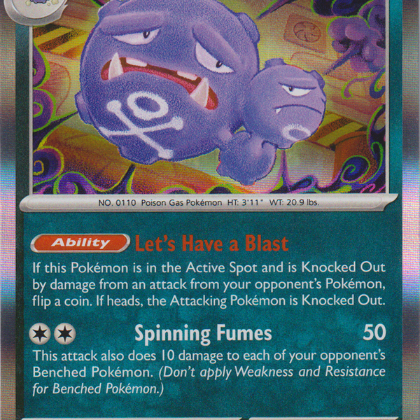 Weezing - 110/165 - Scarlet & Violet 151 - Holo Card Cavern Trading Cards, LLC Weezing - 110/165 - Scarlet & Violet 151 - Holo Card Cavern Trading Cards, LLC