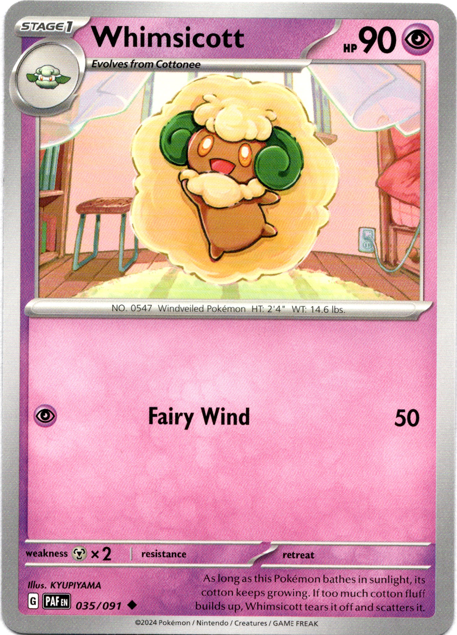 Whimsicott - 035/091 - Paldean Fates - Card Cavern