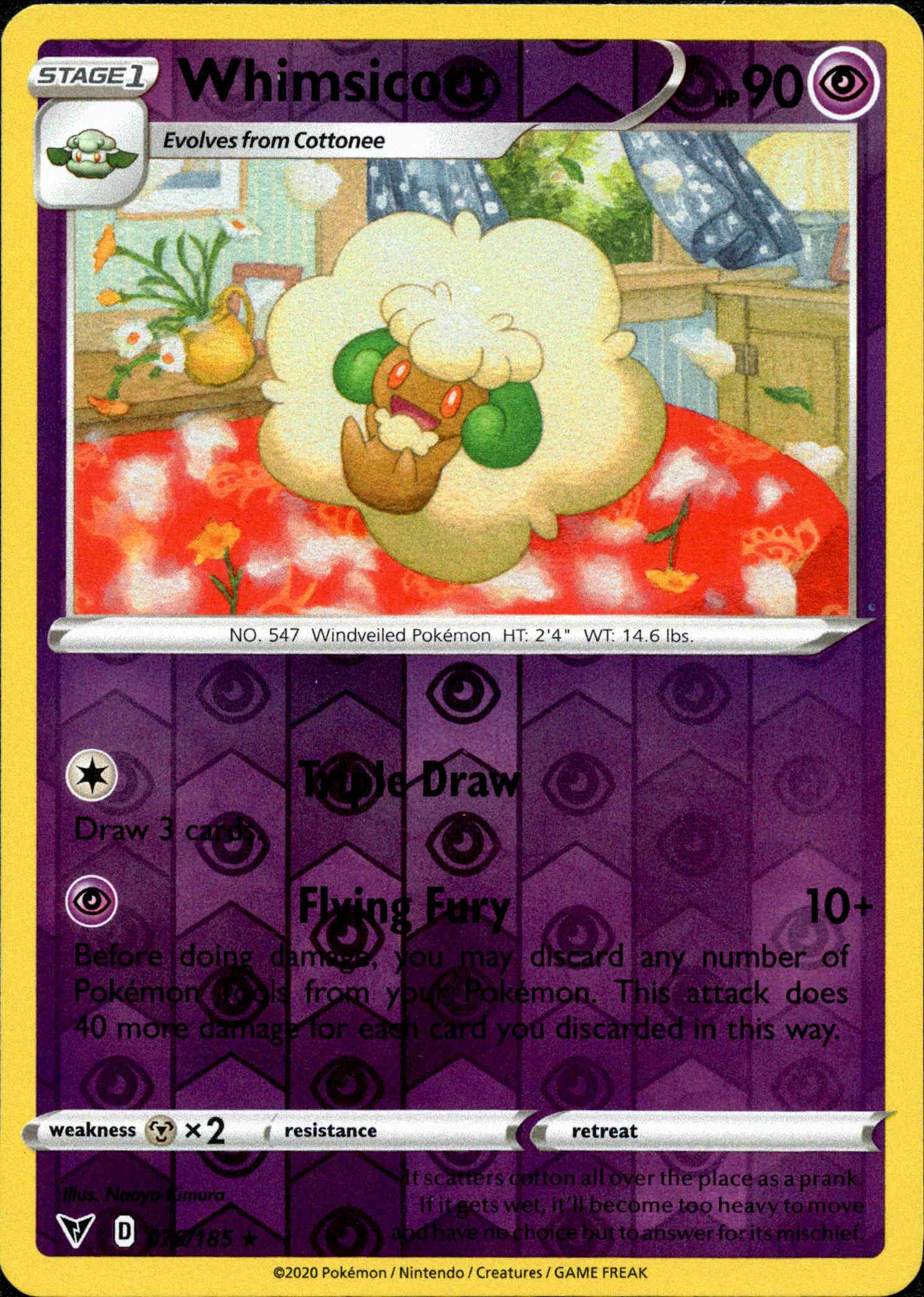 Whimsicott - 076/185 - Vivid Voltage - Reverse Holo - Card Cavern