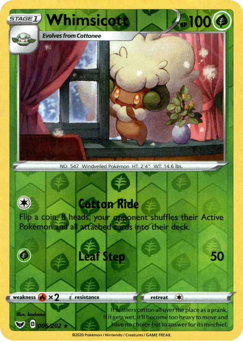 Whimsicott (6/202) - SWSH01 Sword & Shield Base Set