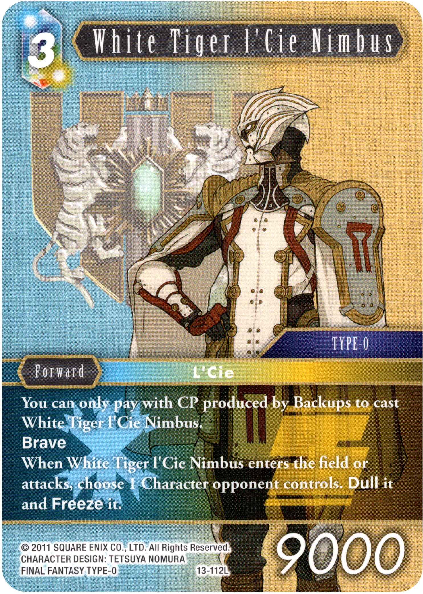 White Tiger l'Cie Nimbus - 13-112L - Opus XIII - Card Cavern