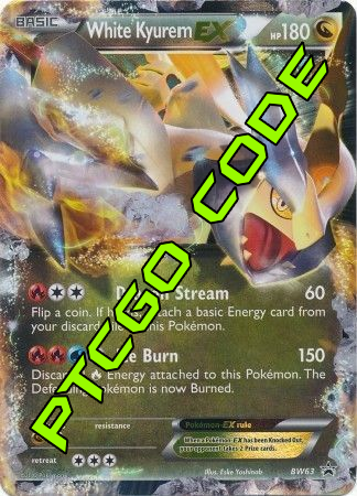 White Kyurem EX BW63 PTCGO Code - Card Cavern