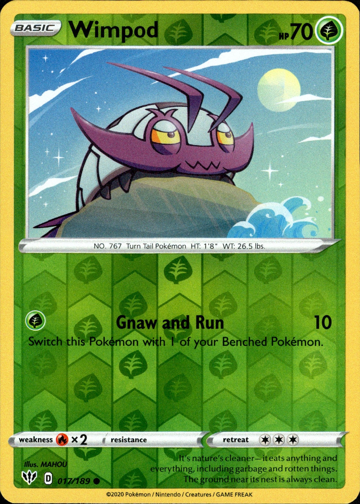 Wimpod - 17/189 - Darkness Ablaze - Reverse Holo - Card Cavern