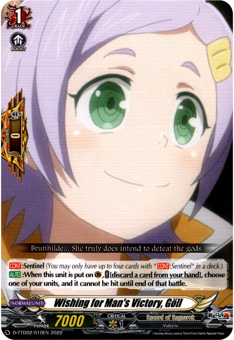 Wishing for Man's Victory, Goll - D-TTD02/010EN - Record of Ragnarok - Card Cavern