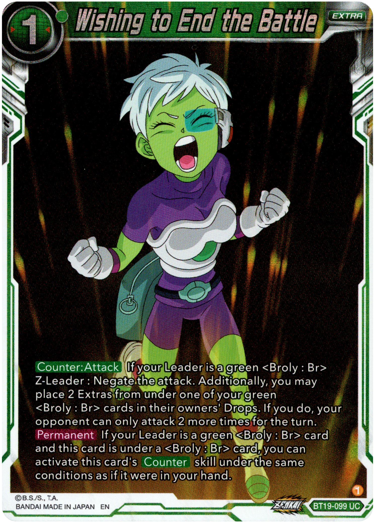 Wishing to End the Battle - BT19-099 - Fighter's Ambition - Foil - Card Cavern