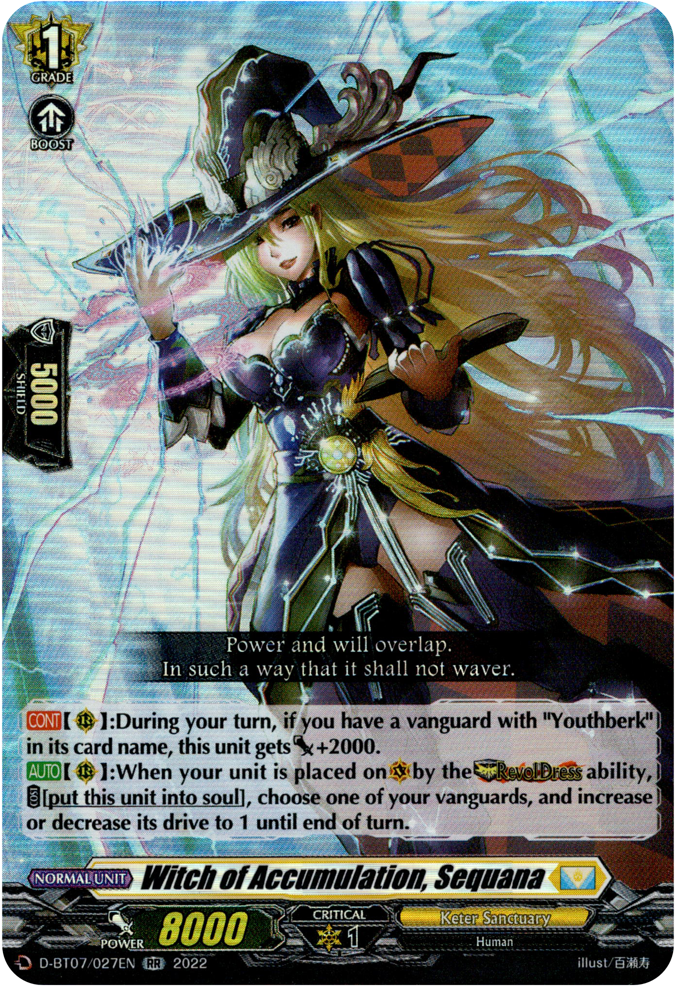 Witch of Accumulation, Sequana - D-BT07/027EN - Raging Flames Against Emerald Storm - Card Cavern