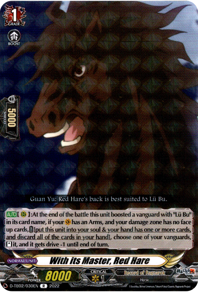 With its Master, Red Hare - D-TB02/030EN - Record of Ragnarok - Card Cavern